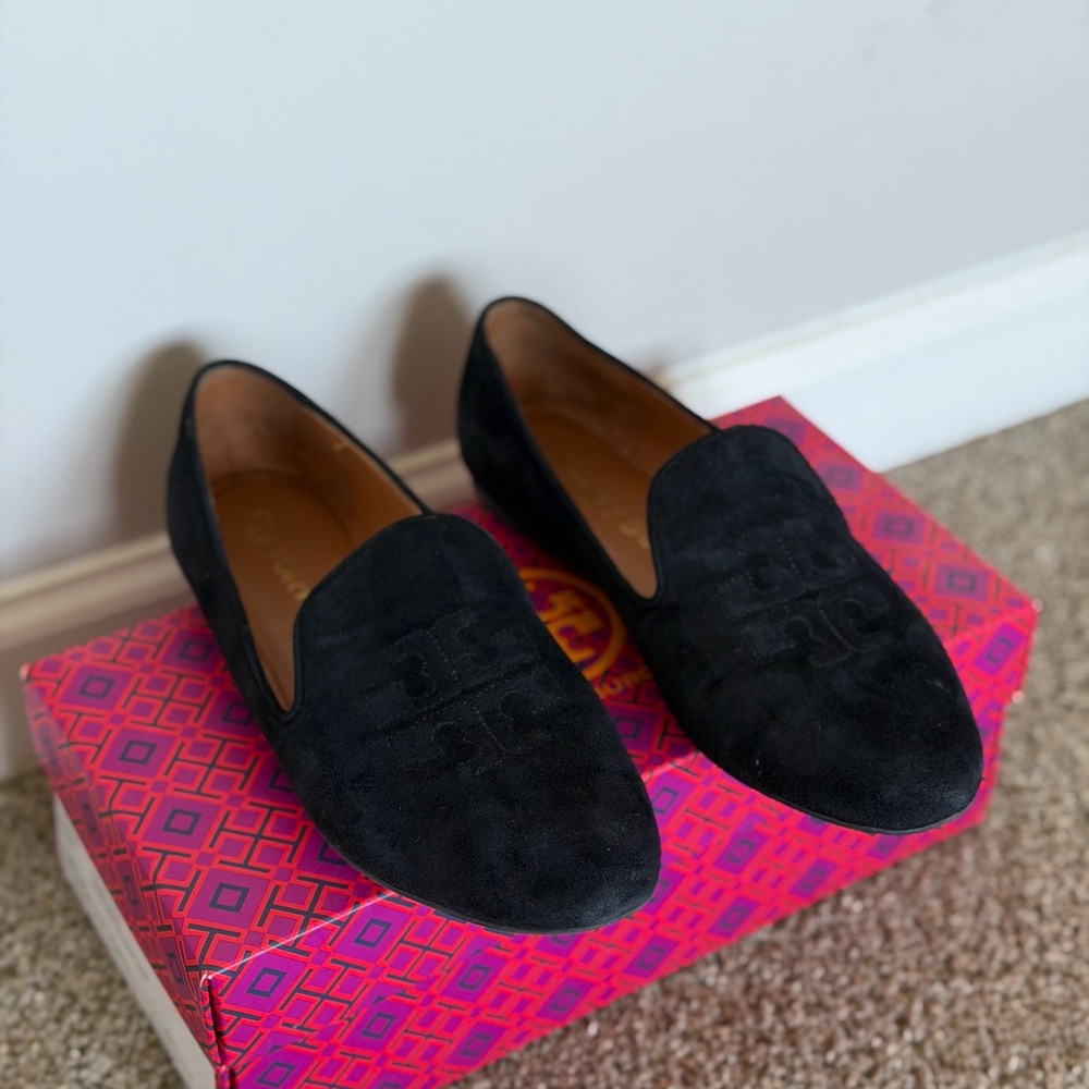 Tory Burch Black Suede Women's Loafers